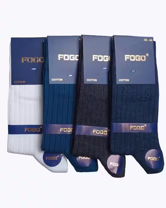جوراب کلاسیک مردانه طرح خط موازی FOGO رنگ بندی